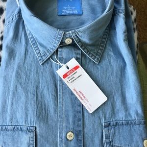 Men’s long sleeve denim shirt